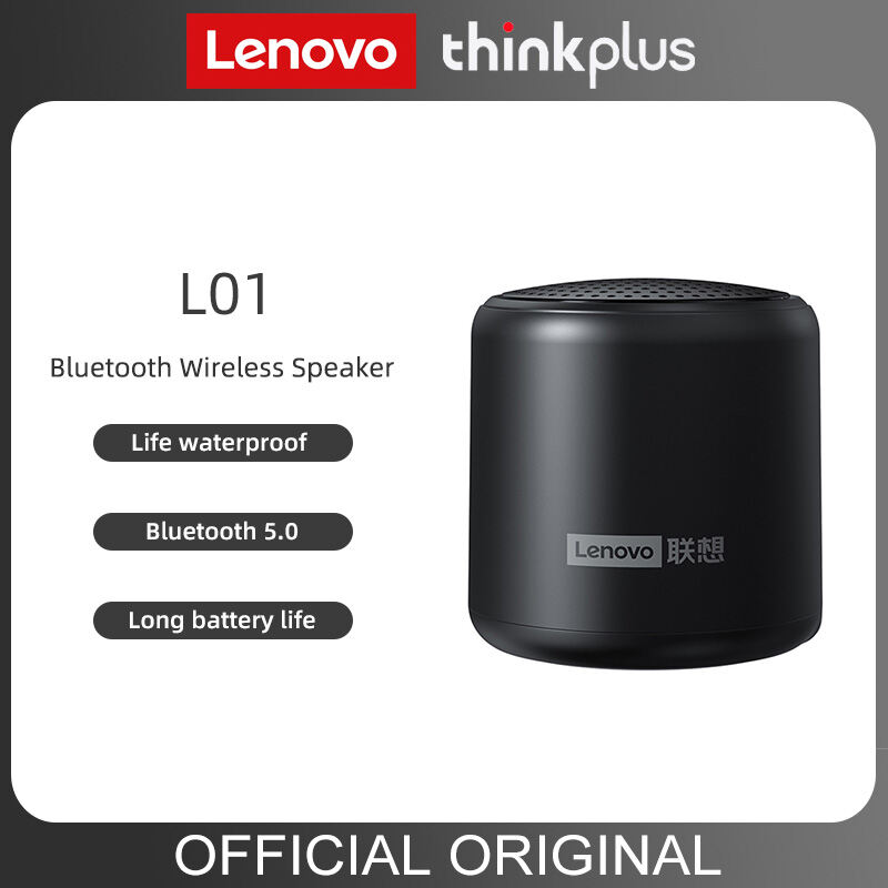 Original Lenovo L01 Speaker Portable Outdoor Loud Speakers Wireless Bluetooth Mini Column 3D Stereo Music Surround Bass Box Mic