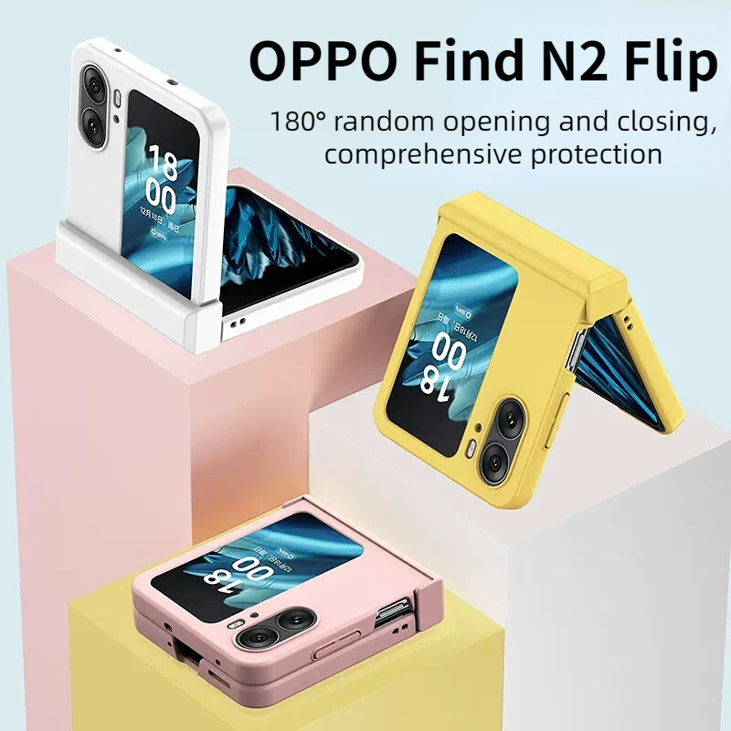 HOCE Candy Color Phone Cases For OPPO Find N2 Flip Find N2Flip Case With Hinge Protector Full Protection Solid Cover