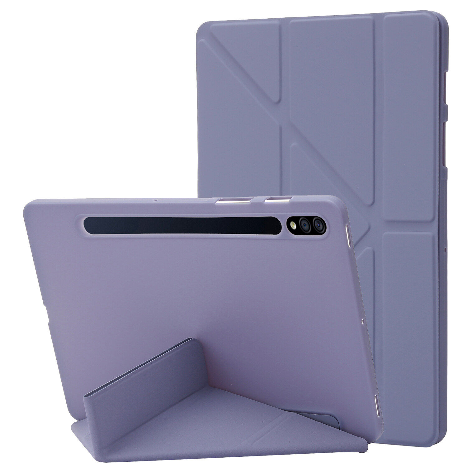 Folding Silicone Tablet Case for Samsung Galaxy Tab S8 S7 Plus FE 12.4 inch S8 S7 11 inch A8 SM-X200 Soft Casing Cover