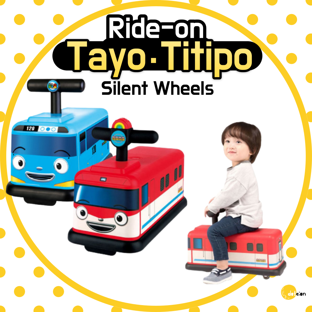 ? Tayo ? Titipo Titipo Ride-on Vehicle ● Glider Ride for Toddlers ● Silent Wheels ● Fun Ride Easy and Smooth Blue Bus Ride Riding Toy