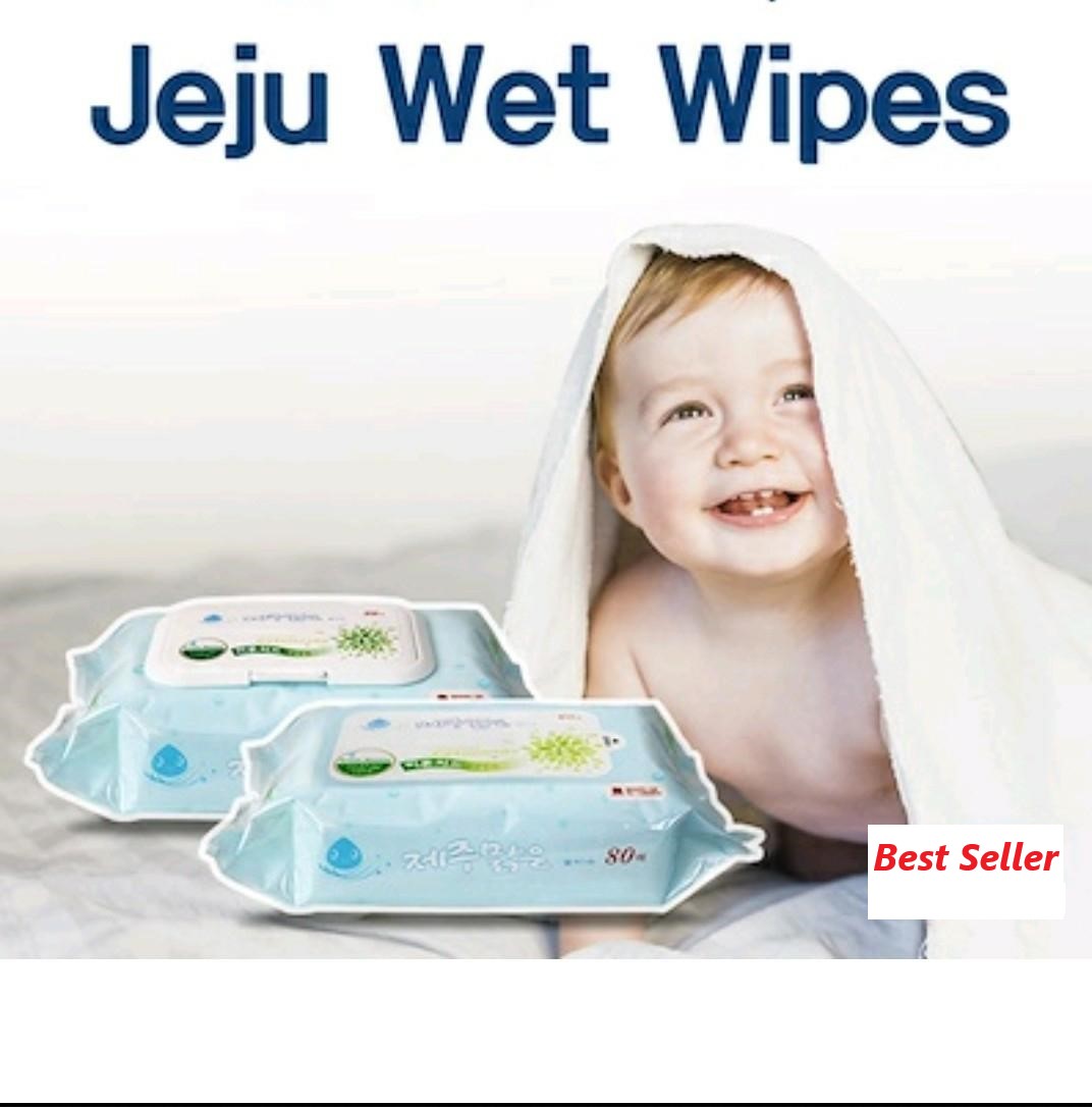 Jeju Wet Wipes / Baby Wet wipes / Refill x10 pack - Cap x9 pack /  Manufactured on Sept