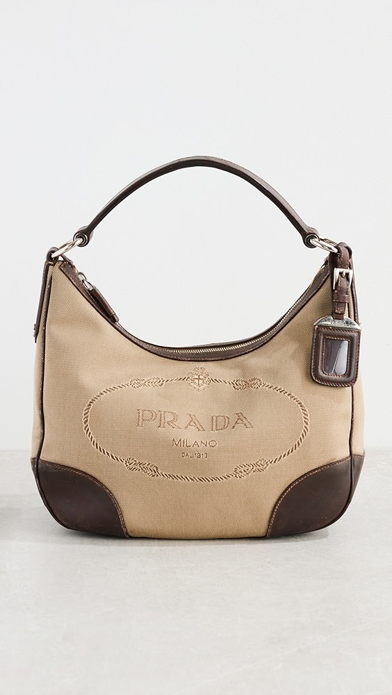 Prada Canvas Hobo Shoulder Bag